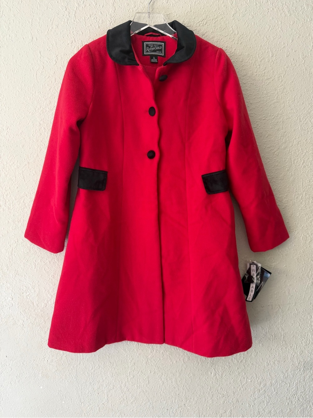 Rothschild Red Black Coat Jacket Size Girls XL 16 NWT